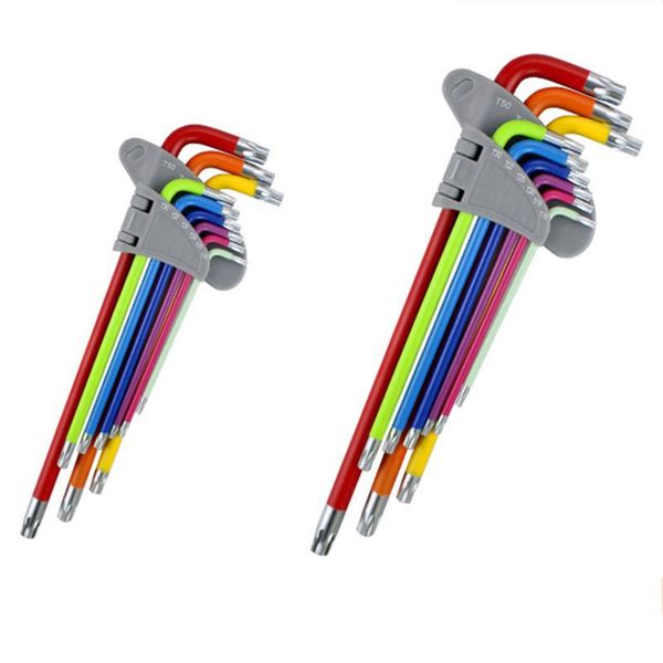 

professional hand tool sets 9pcs allen wrench hex key set folding high hardness car repair tools mazi888