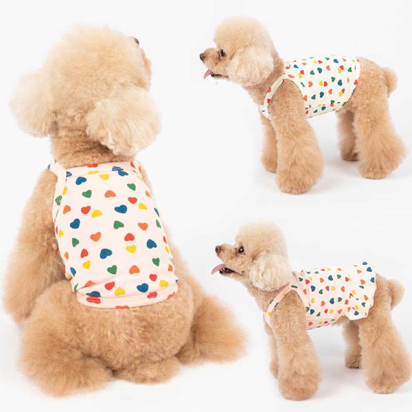 Gonna abito cuore carino XXS XS Vestiti per cani di piccola taglia Chihuahua Yorkshire Pomerania Shih Tzu maltese Bichon Barboncino Abbigliamento per animali domestici