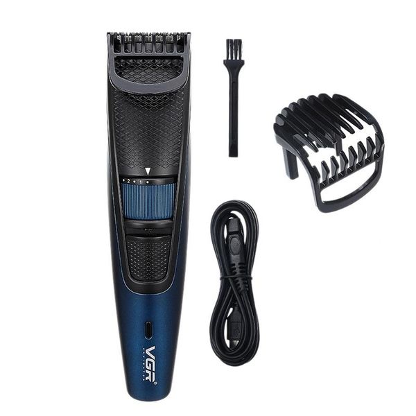 

hair clippers vgr v-053b professional men's grooming beard trimmer mustache trimer rechargeable adjust 5-10mm cutting machine
