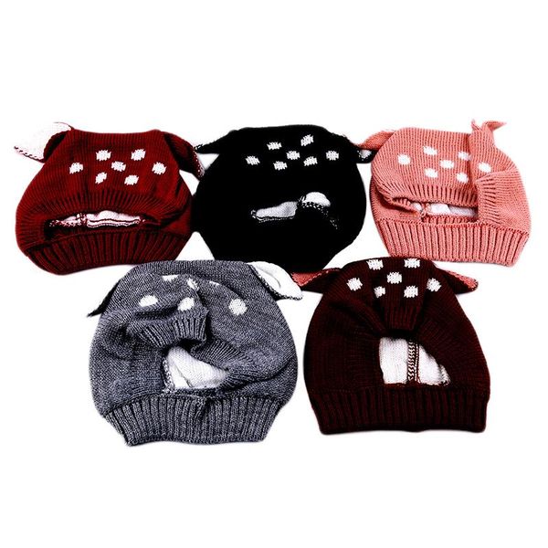

caps & hats autumn/winter baby hat knitting plush girl boy cap children toddler kids born clothes accessories, Yellow