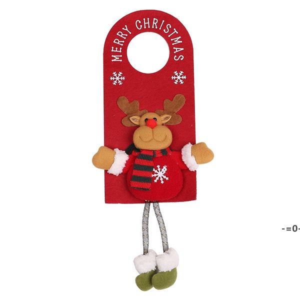 Feliz Natal porta cabide pingentes maquiagem xmas não-tecidos portas de tecido lidar com cabides sinal para festa de natal festa casa decoração 50 pcs lld10894