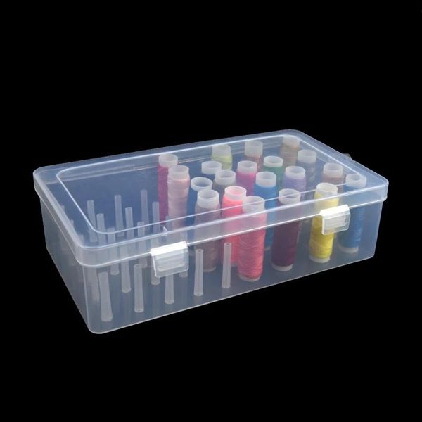 

other arts and crafts sewing thread storage box 42 pieces spools bobbin carrying case container holder craft spool organizing