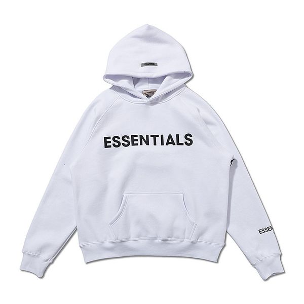 

2021 essentials reflective hoodie women couple fleece hoodies oversized hip-hop fog warmth hooded sweatshirt men, Black