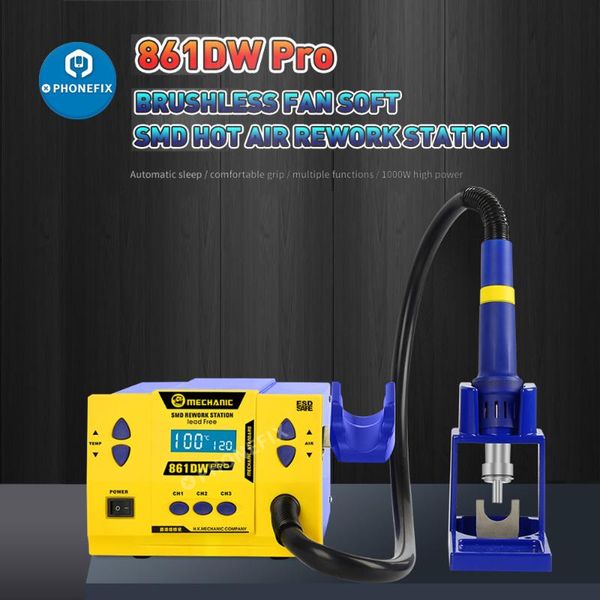 

power tool sets 1000w smd soldering station mechanic 861dw pro lead air rework led display for phone motherboard bga repair