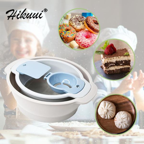 

in 1 multifunctional flour sieve sifter set stainless steel wheat powder screen with egg white separator kitchen kneading tool baking & past