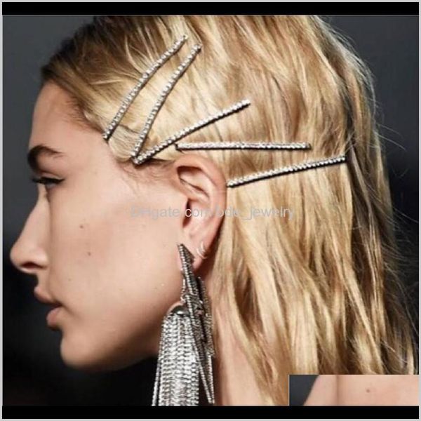 

clips & barrettes jewelry jewelryclassic women girls korea crystal rhinestone clip fashion sier color metal hairpin hair aessories drop deli, Golden;silver