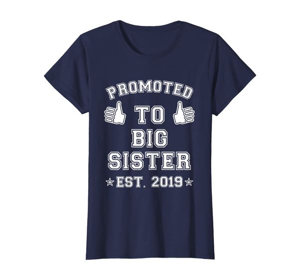 

promoted to big sister 2019 t-shirt pregnancy announcement, White;black