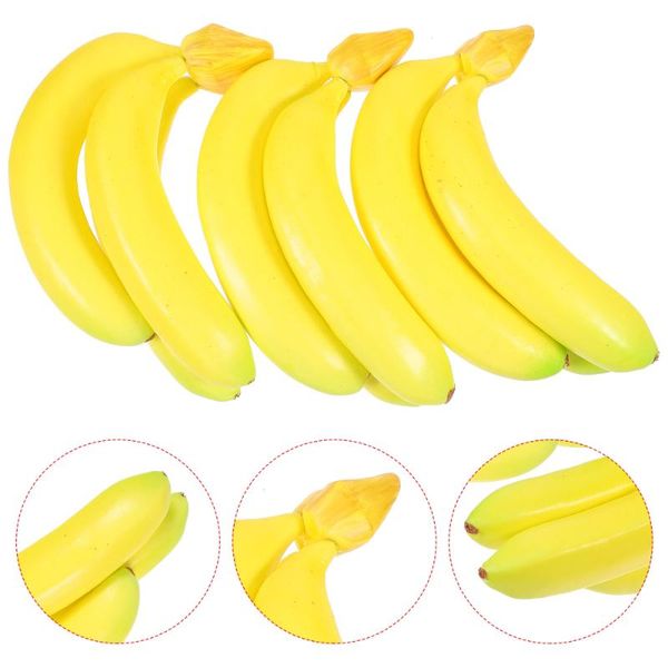 

party decoration 3pcs banana model prop household decor showcase fruit