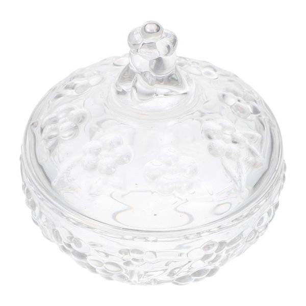 

storage bottles & jars 1pc transparent glass candy jar dried food container for party (transparent)