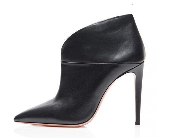 

boot europe and america fashions toe thin women shoes big size boots, Black