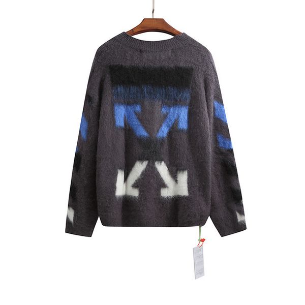 

off style white gradient mahai maochao men's and women's sweater, White;black
