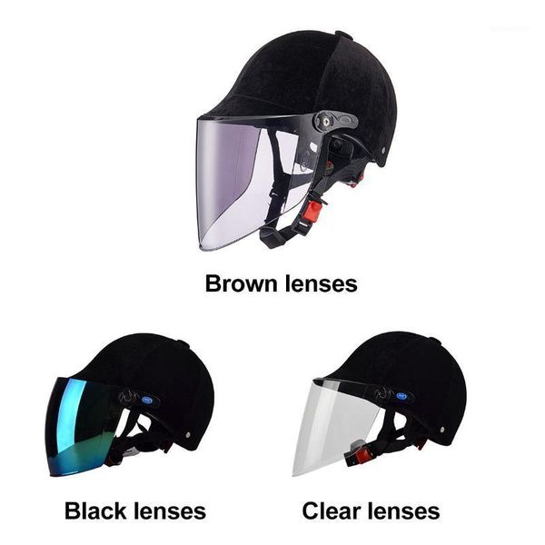 

54-61cm colorful lens motorcycle riding helmet w/ lenses biker goggles windshield protector anti-uv windproof flip helmets1