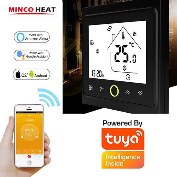 

smart home control bac002 series wifi touch thermostat electric floor heating temperature remote controller
