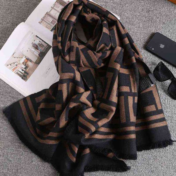 

1dad soft scarf f letter winter designer scarfs men women luxury mens cashmere wool silk designers scarvs designers head scarf wom, Blue;gray