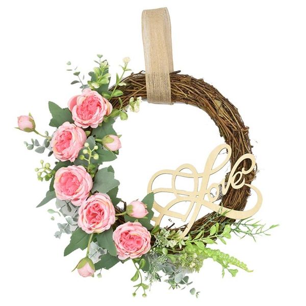 

artificial peony wreath mother's day for front door wedding arch party wall window garden office home decor novelty items