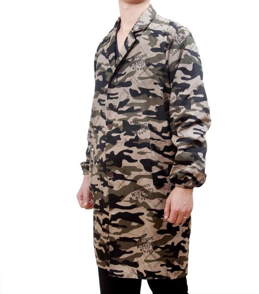 

apron camouflage coat labor protection blue printing single
