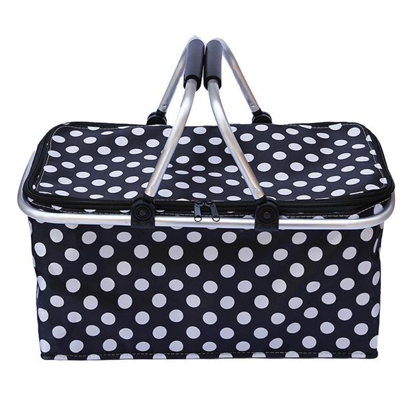 

portable double handle with zipper 8 gallon carrying bag grocery shopping basket handles for travel beach camping storage bags