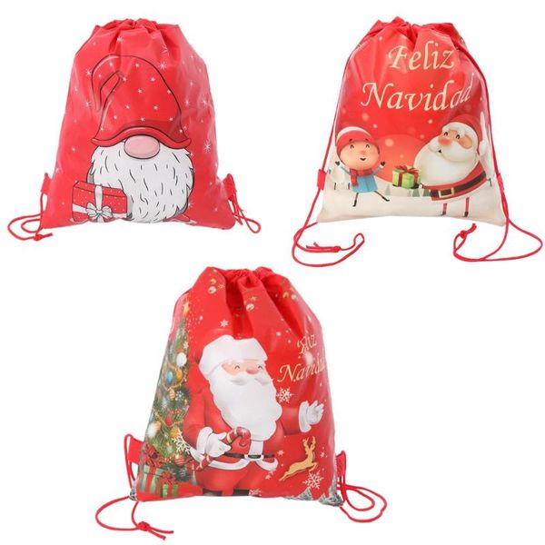 

gift wrap holder birthday event & party supplies santa drawstring pocket christmas bag non-woven fabrics travel storage