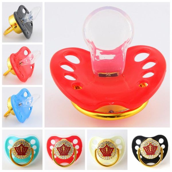 

pacifiers# big size abdl pacifier bling red crown bpa silicone nipple dummy for