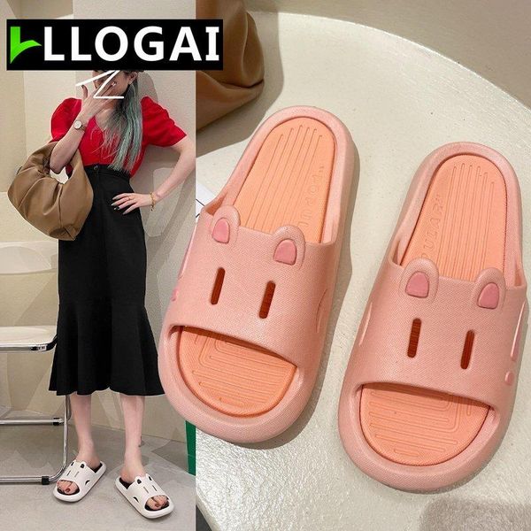 

women slippers summer shower outdoor beach sandals non-slip fashion flip flops leather home slides comfort flip-flops, Black