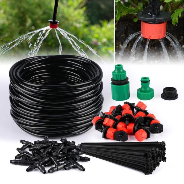 Equipamentos de rega 10/25m Micro-Spinklers Spray água de resfriamento de água Irrigação Irrigação Automático Kit Grot Garden Garden