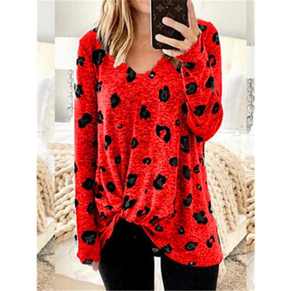 

womens v-neck long sleeve tee t-shirt fashion trend occident loose casual designer female autumn printing tees tshirt clothing, White