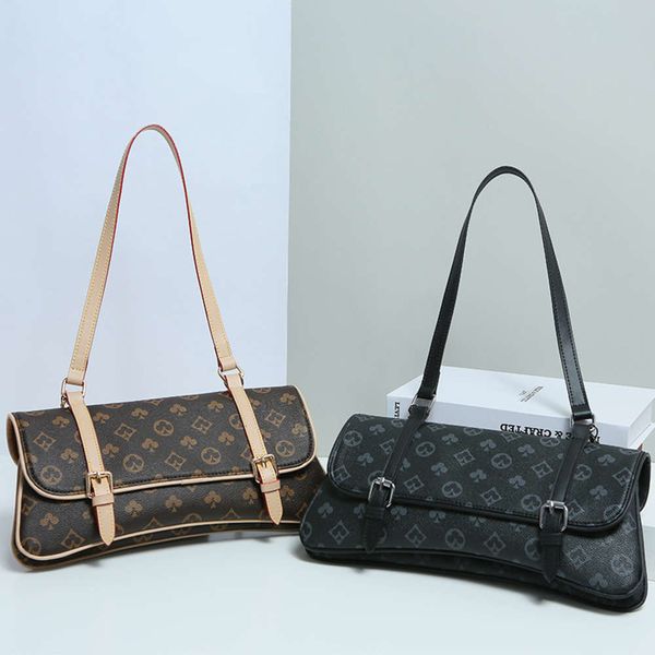 

chain bag women's medieval armpit bag fashion versatile printing slant cross