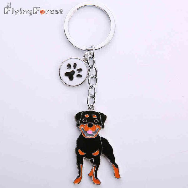 Großhandel Pomeranian Pet Dogs Schlüsselanhänger Knochen Anhänger Luxus Schlüsselbund Metall Charm Hund Schlüsselanhänger Charm Geschenk für Mann Schmuck Frau Y1231