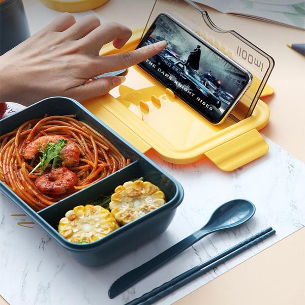 

dinnerware sets portable lunch box container school bento with tableware keep fresh for kids kitchen storage accessories