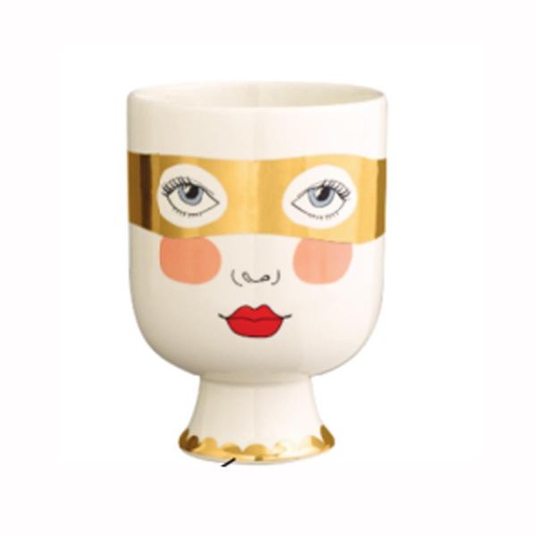 

vases face ceramic vase flower insert home decoration ornaments