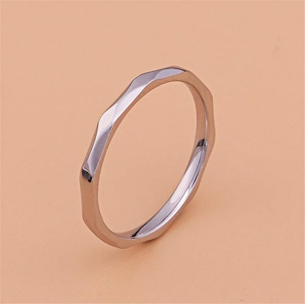 

wedding rings 4mm stainless steel ring twill cutting process fashion exquisite jewelry accessories ladies, Slivery;golden