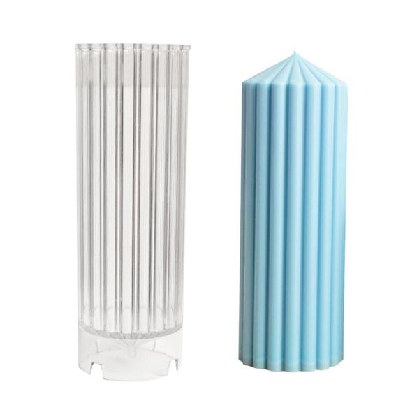 

craft tools diy stripe candle molds plastic pillar making kit large cylinder rib supplies adaptable