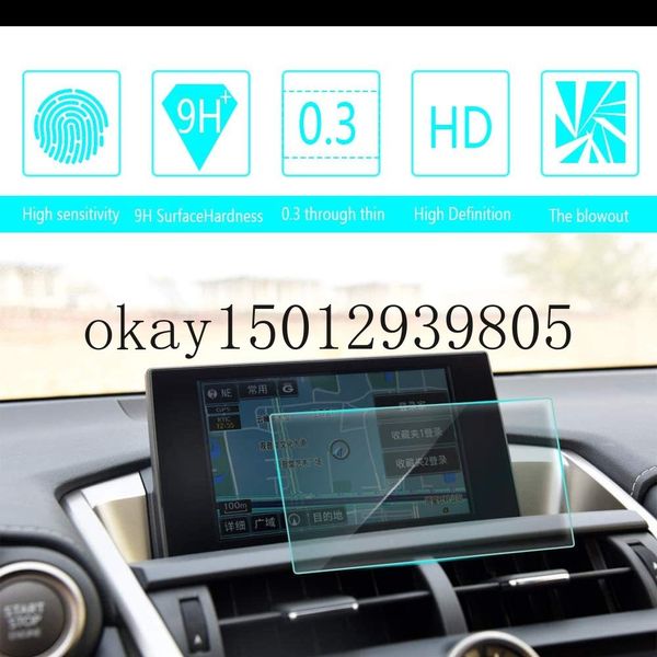 

for lexus nx200 nx200t ct200h nx300h 9-inch car gps navigation screen protector hd clarity 9h tempered glass anti-scratch260h