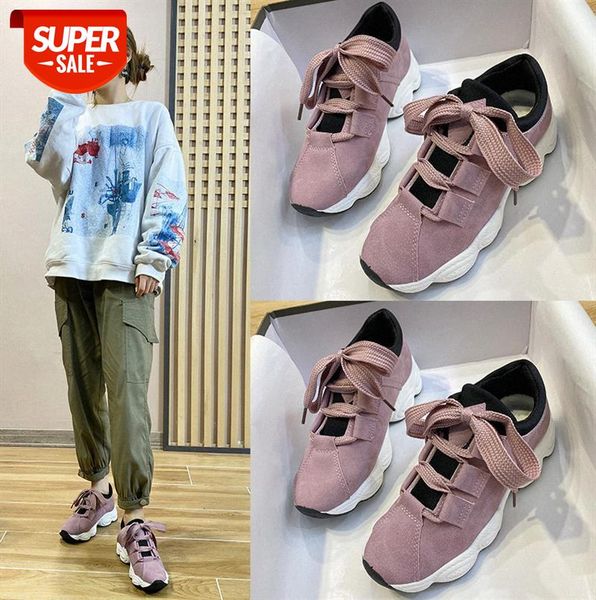

women's thick-soled white shoes, low-daddy sports casual comfortable platform shoes #v40f