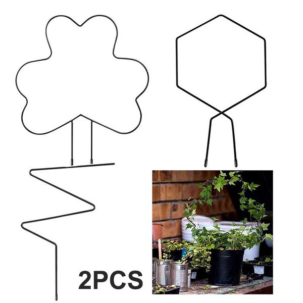 

other garden supplies 2pcs black iron trellis for climbing plants rust vine plant metal