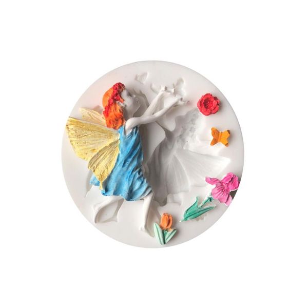 

cake tools 1 piece sugarcraft flower girl silicone mold fondant decorating chocolate gumpaste