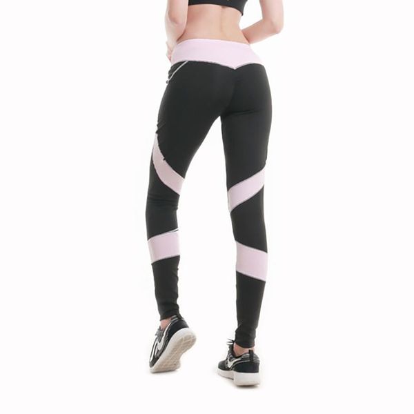 

women yoga pants fitness sport striped leggings slim running sportswear training trousers black tights women's