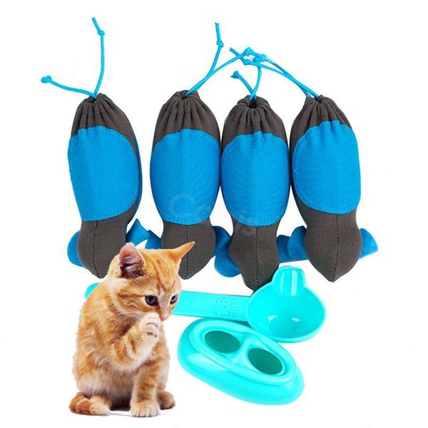 

5pcs cat toys pet interactive chew toy treats leakage dispenser feeder mouse exercise playing training bowl dog