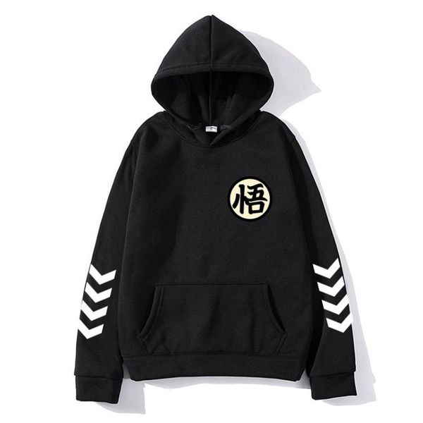 

men hoodies 2021 japanese anime sweatshirt print turtle goku poleron hombre sudadera pullover mens hoodie clothes streetwear men's & sw, Black