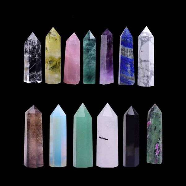 

decorative objects & figurines 100%natural stones crystal point wand amethyst rose quartz healing stone energy ore mineral crafts home decor