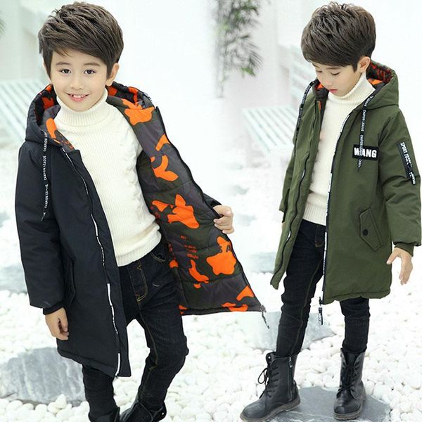 

coat 2021 boys jackets parka teen outerwear childen winter for height 110-170 down coats warm kids baby thick cotton, Blue;gray