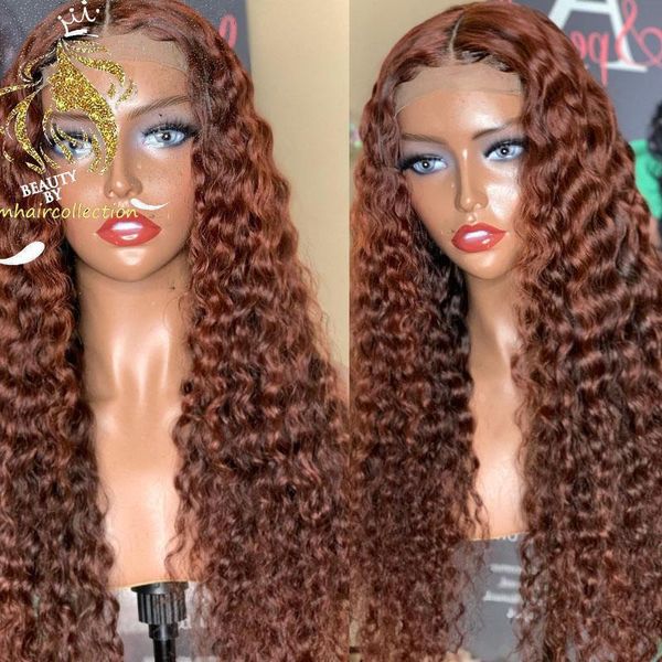 

light brown curly full 13x4 lace front human hair wigs for women 180 density brazilian remy frontal wig preplucked, Black;brown
