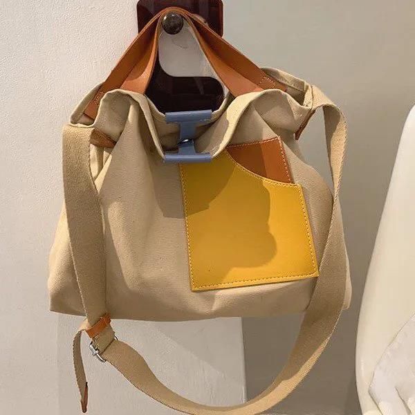 

evening bags 2022 canvas multi-pockets handbag for student school teacher fabric leisure handle bag teenager big jumbo diaper