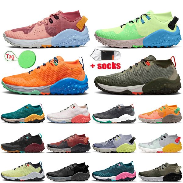 

2022 zooms wildhorse 6 7 mens women running shoes sneakers spruce aura barely volt total orange pollen lime glow trainers jogging runner siz