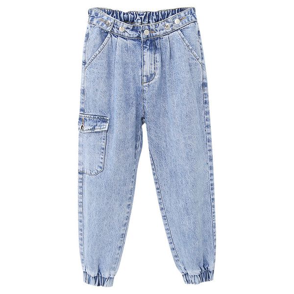 

women's jeans blue high waist loose washed spring summer female harem pants trousers boyfriend for plus size 82wu