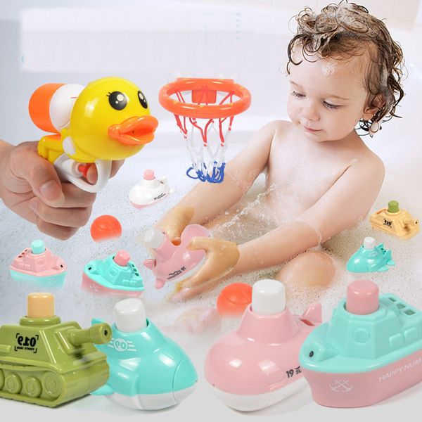 

children bathroom water toys baby mini sucker shooting box spray puzzle bath