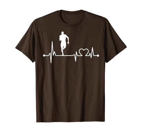 

runner heartbeat funny run/running cool love gift t-shirt, White;black