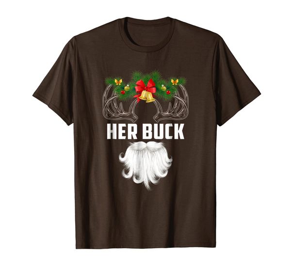 

her buck shirt xmas gift idea for couples him her t-shirt, White;black