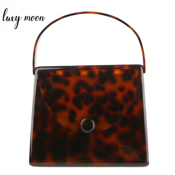

luxury unique shaped clutch purse vintage leopard printing mini handbags elegant party bag evening bags acrylic clutches zd1181