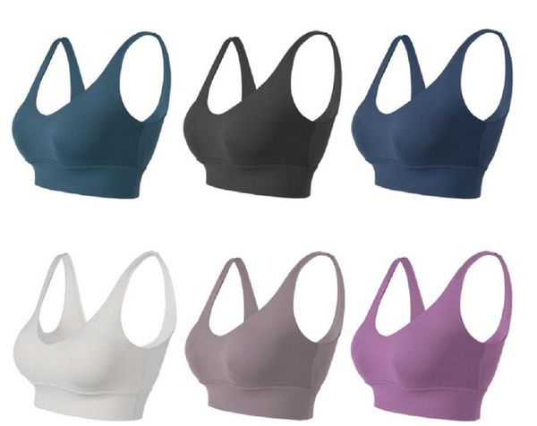 Sutiã esportivo L-01 Roupas para ioga Musculação Todos os jogos casuais Academia Push Up Roupas íntimas femininas Crop Tops de alta qualidade Roupas de treino para ambientes internos e externos